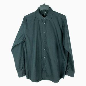 Nicole Miller Button Front Shirt Black XL / 17.5